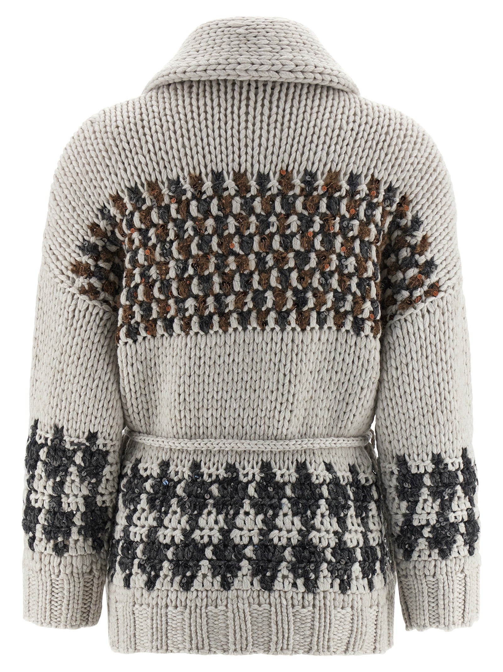BRUNELLO CUCINELLI - BRUNELLO CUCINELLI - ’OPERA Prince of Wales’ cardigan - Women’s Knitwear