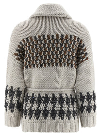 BRUNELLO CUCINELLI - BRUNELLO CUCINELLI - ’OPERA Prince of Wales’ cardigan - Women’s Knitwear