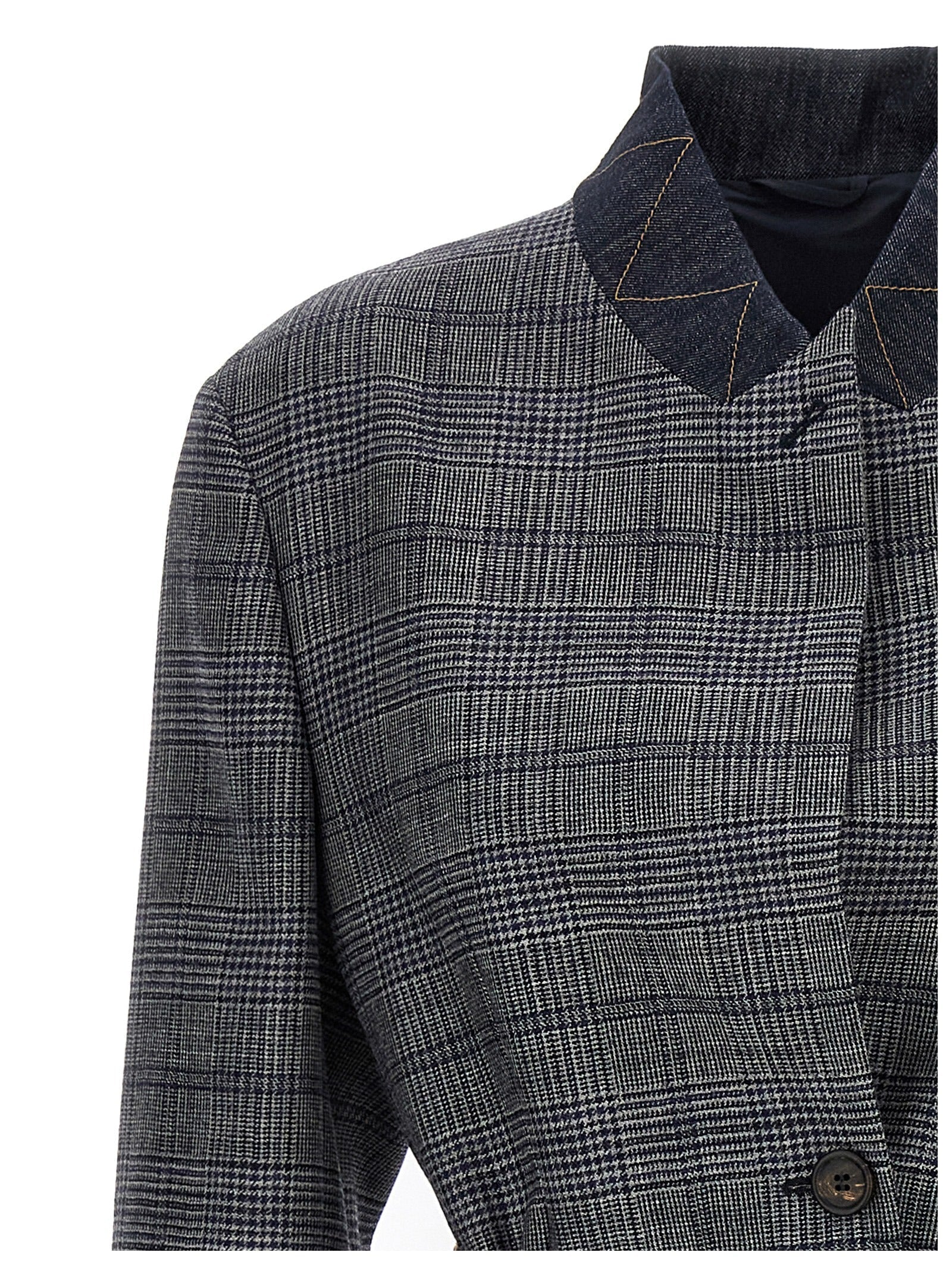 BRUNELLO CUCINELLI - BRUNELLO CUCINELLI - Monile houndstooth blazer - Women’s Clothing