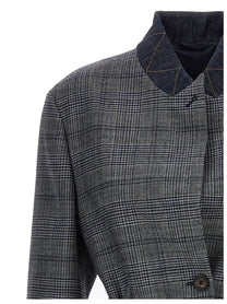 BRUNELLO CUCINELLI - BRUNELLO CUCINELLI - Monile houndstooth blazer - Women’s Clothing