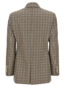 BRUNELLO CUCINELLI - BRUNELLO CUCINELLI - Blazer check Monile - Women’s Clothing