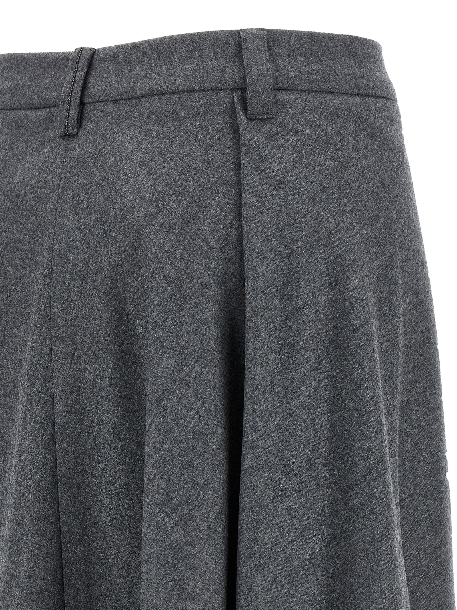 BRUNELLO CUCINELLI - BRUNELLO CUCINELLI - Asymmetrical wool skirt - Women’s Clothing
