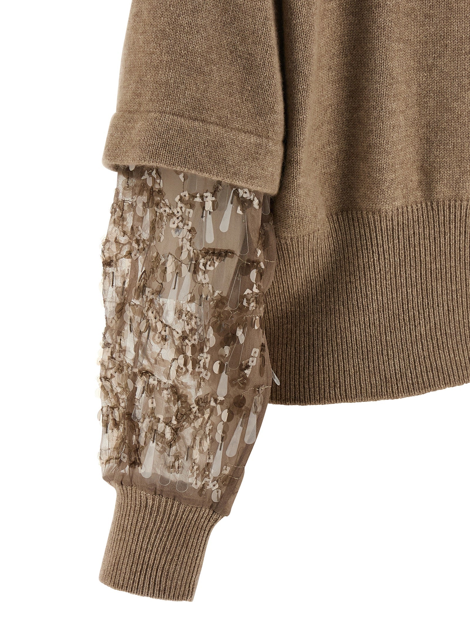 BRUNELLO CUCINELLI - BRUNELLO CUCINELLI - Sequin sleeve cardigan - Women’s Knitwear