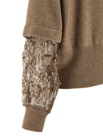 BRUNELLO CUCINELLI - BRUNELLO CUCINELLI - Sequin sleeve cardigan - Women’s Knitwear