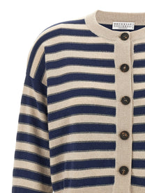 BRUNELLO CUCINELLI - BRUNELLO CUCINELLI - ’Sparkling Stripes’ cardigan - Women’s Knitwear