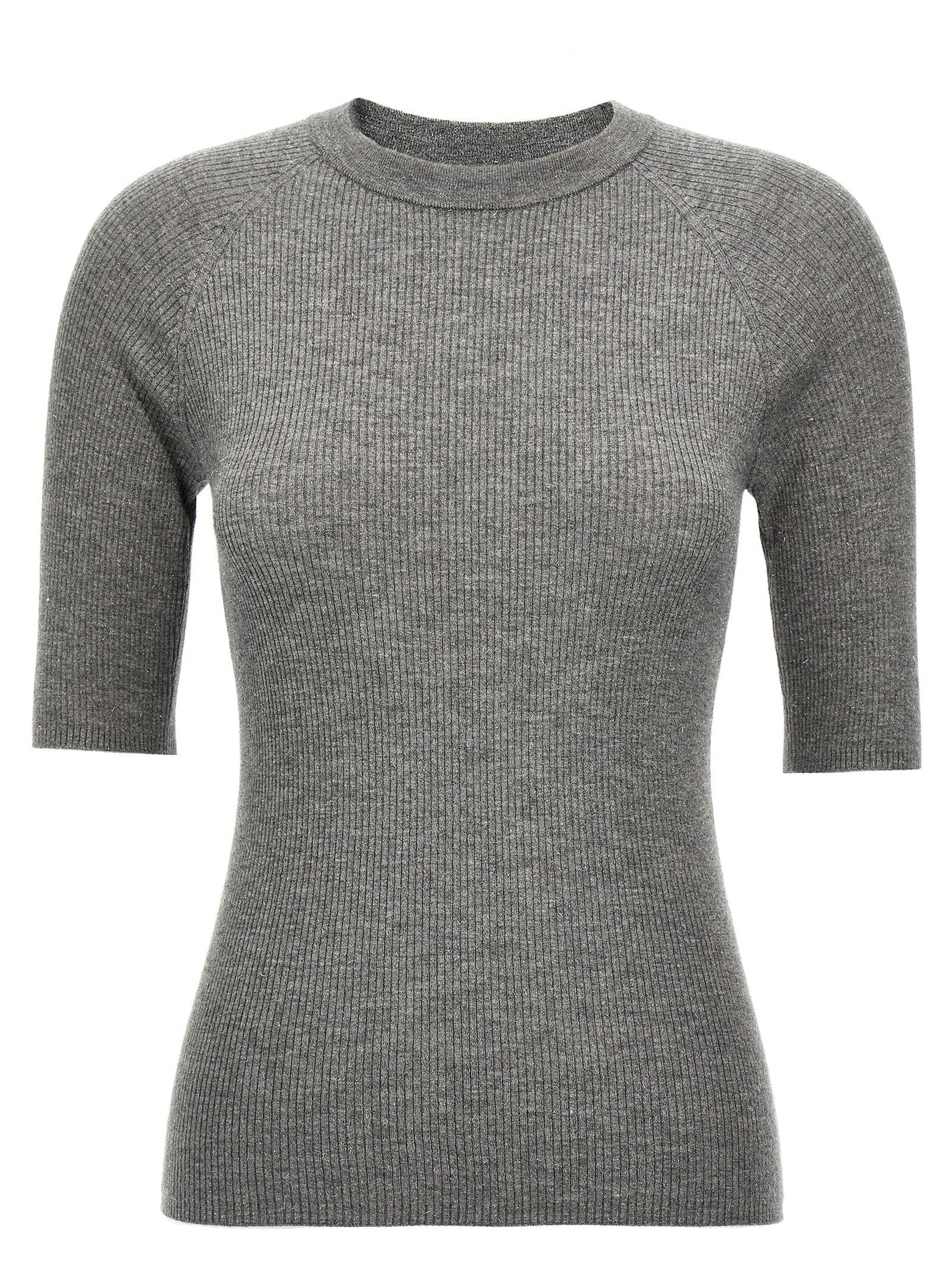 BRUNELLO CUCINELLI - BRUNELLO CUCINELLI - Lurex ribbed sweater - Women’s Knitwear