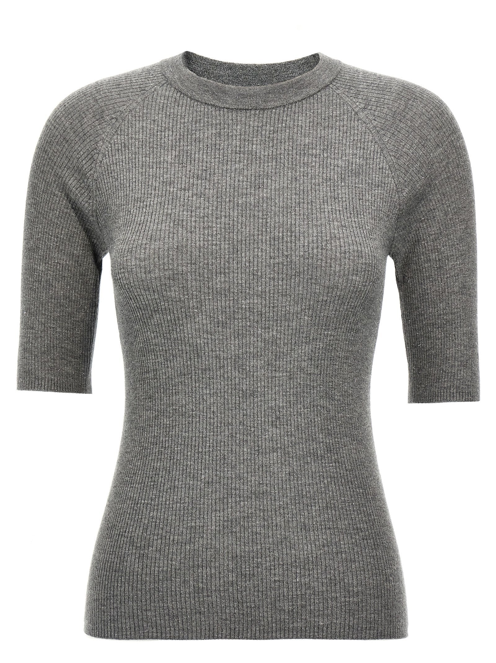 BRUNELLO CUCINELLI - BRUNELLO CUCINELLI - Lurex ribbed sweater - Women’s Knitwear
