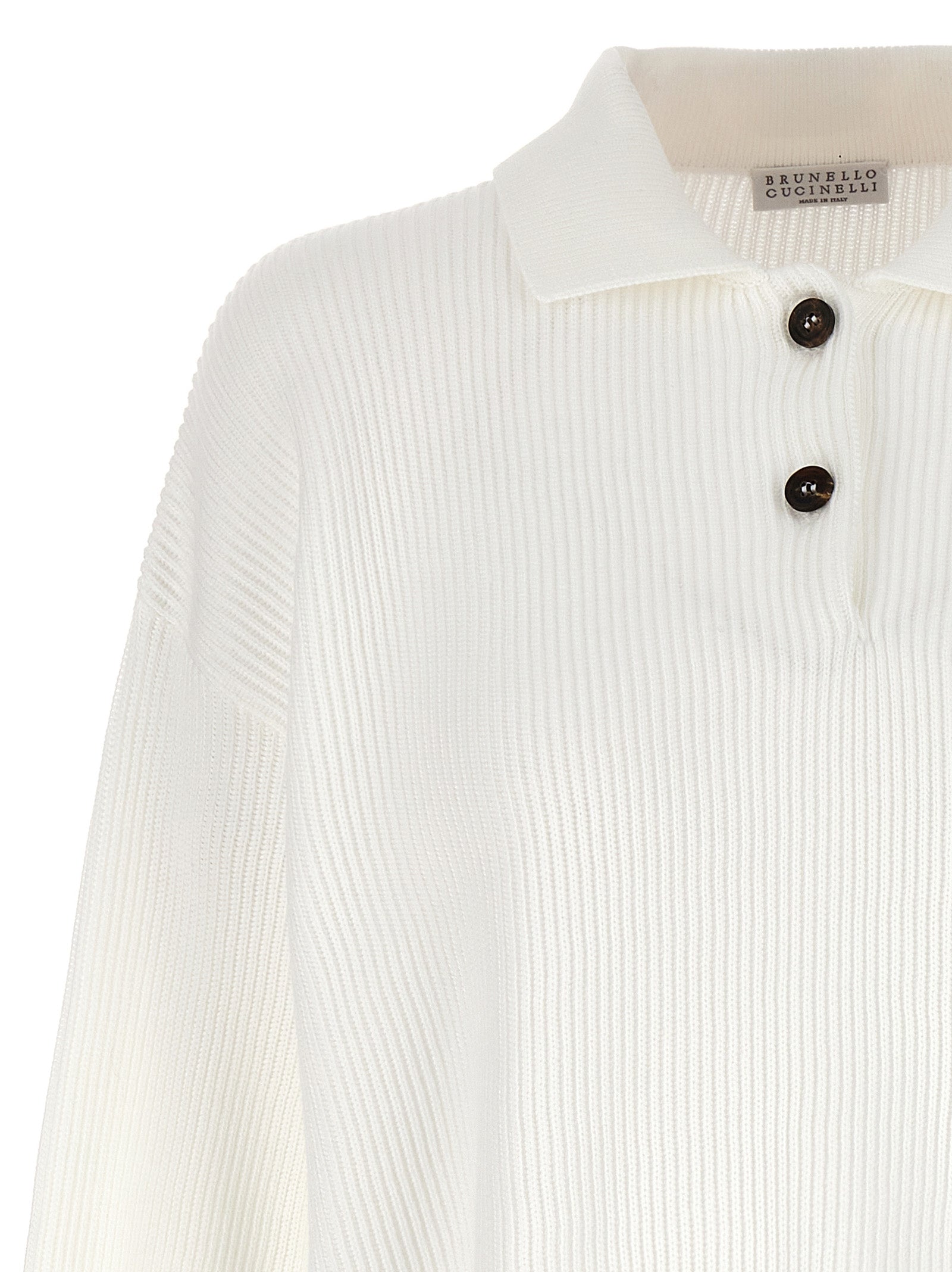 BRUNELLO CUCINELLI - BRUNELLO CUCINELLI - English rib polo shirt - Women’s Top