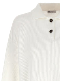 BRUNELLO CUCINELLI - BRUNELLO CUCINELLI - English rib polo shirt - Women’s Top