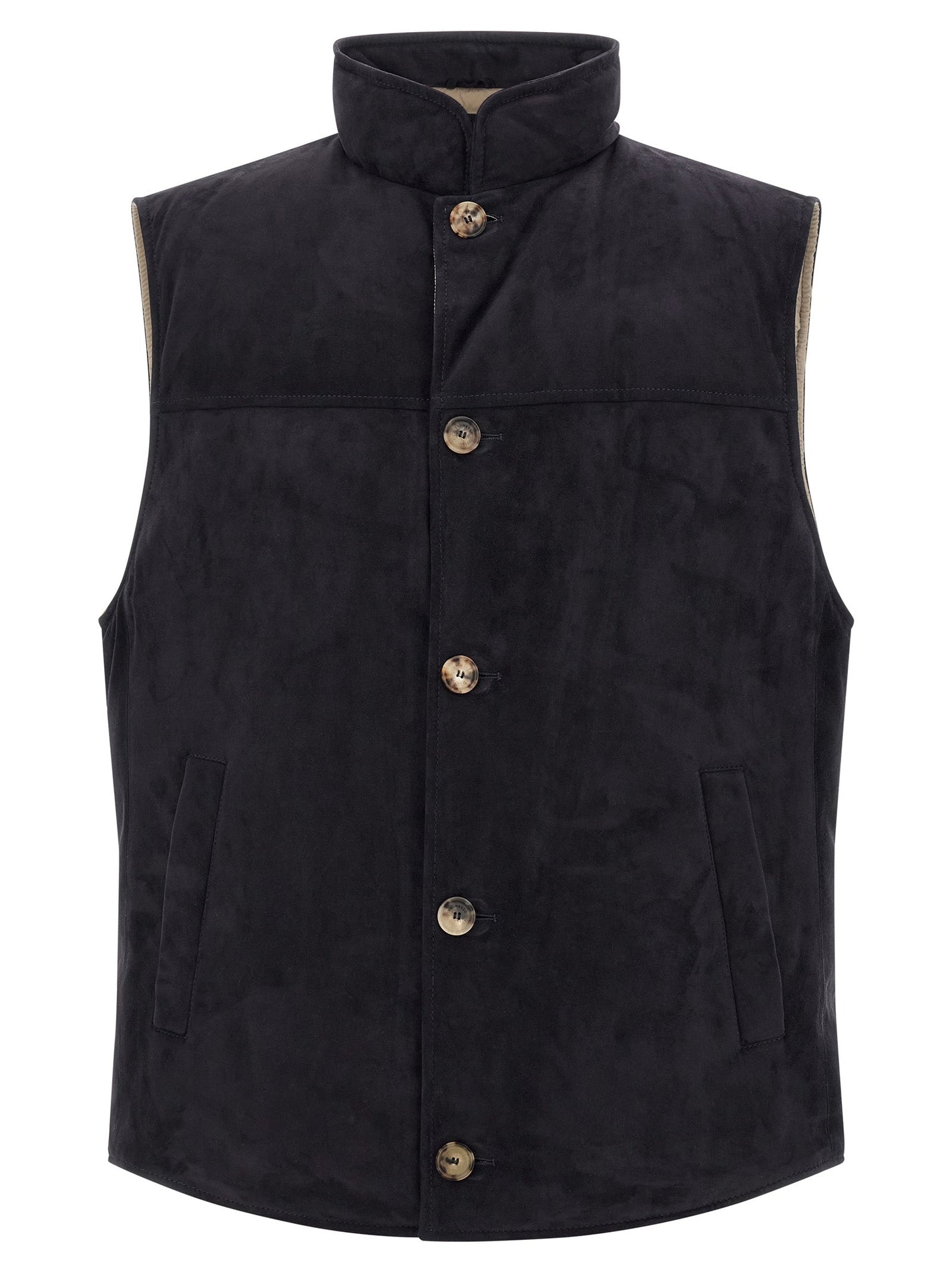 BRUNELLO CUCINELLI - BRUNELLO CUCINELLI - Suede vest - Men’s Outerwear
