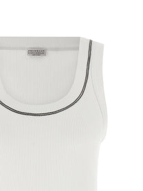 BRUNELLO CUCINELLI - BRUNELLO CUCINELLI - ’Shiny Trim’ top - Women’s Tops