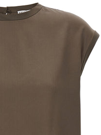 BRUNELLO CUCINELLI - BRUNELLO CUCINELLI - Monile satin T-shirt - Women’s Tops