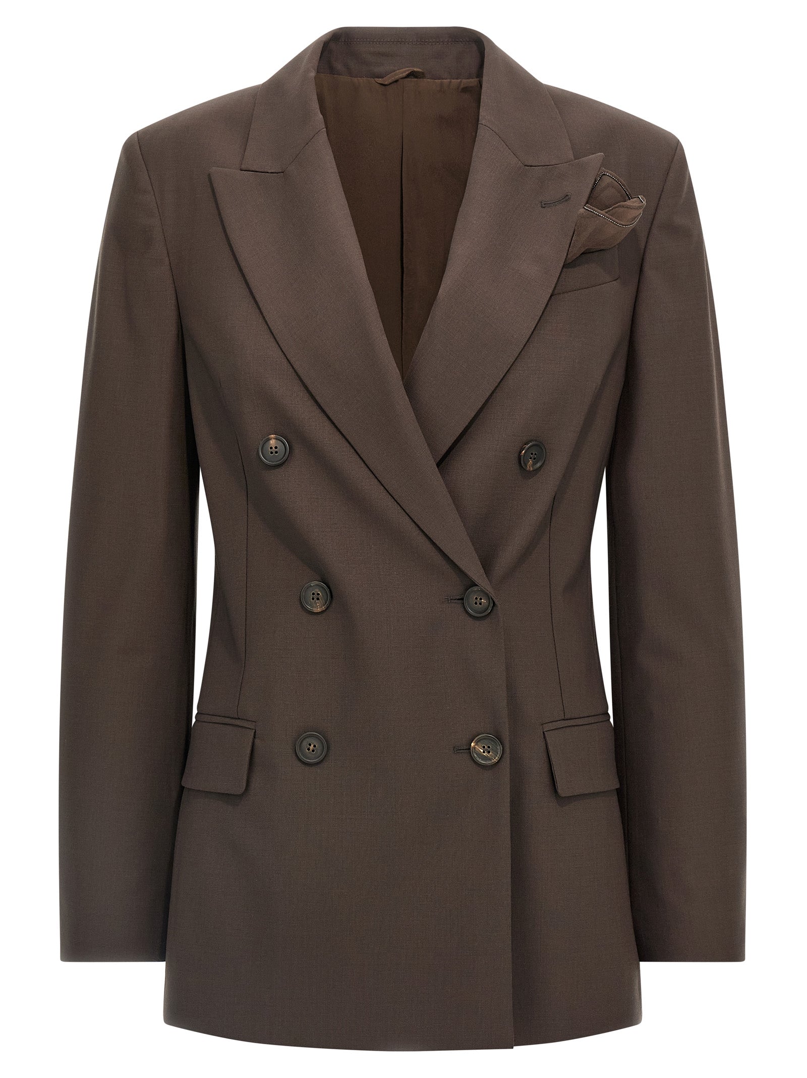 BRUNELLO CUCINELLI - BRUNELLO CUCINELLI - Tropical Luxury Wool Blazer - Women’s Clothing