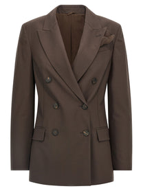 BRUNELLO CUCINELLI - BRUNELLO CUCINELLI - Tropical Luxury Wool Blazer - Women’s Clothing