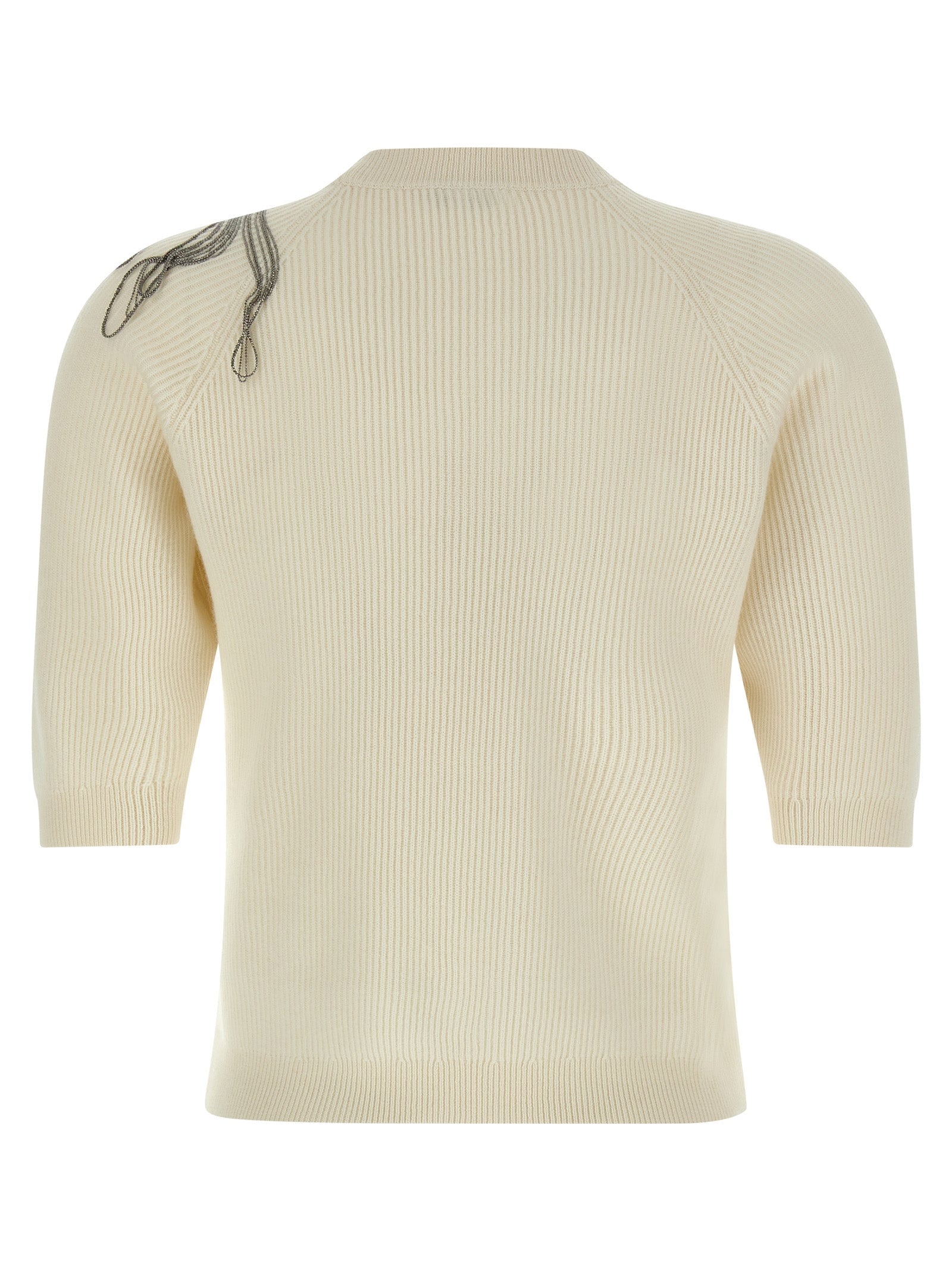 BRUNELLO CUCINELLI - BRUNELLO CUCINELLI - ’Shiny Flower Embroidery’ sweater - Women’s Knitwear