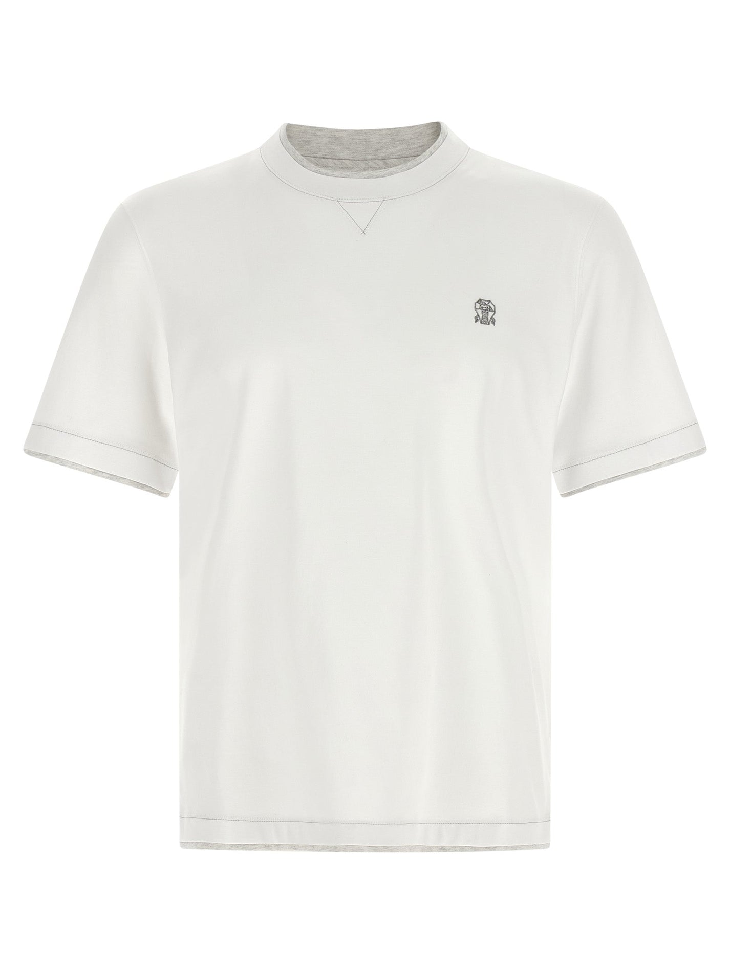 BRUNELLO CUCINELLI - BRUNELLO CUCINELLI - Double layer t-shirt - Men’s Tops