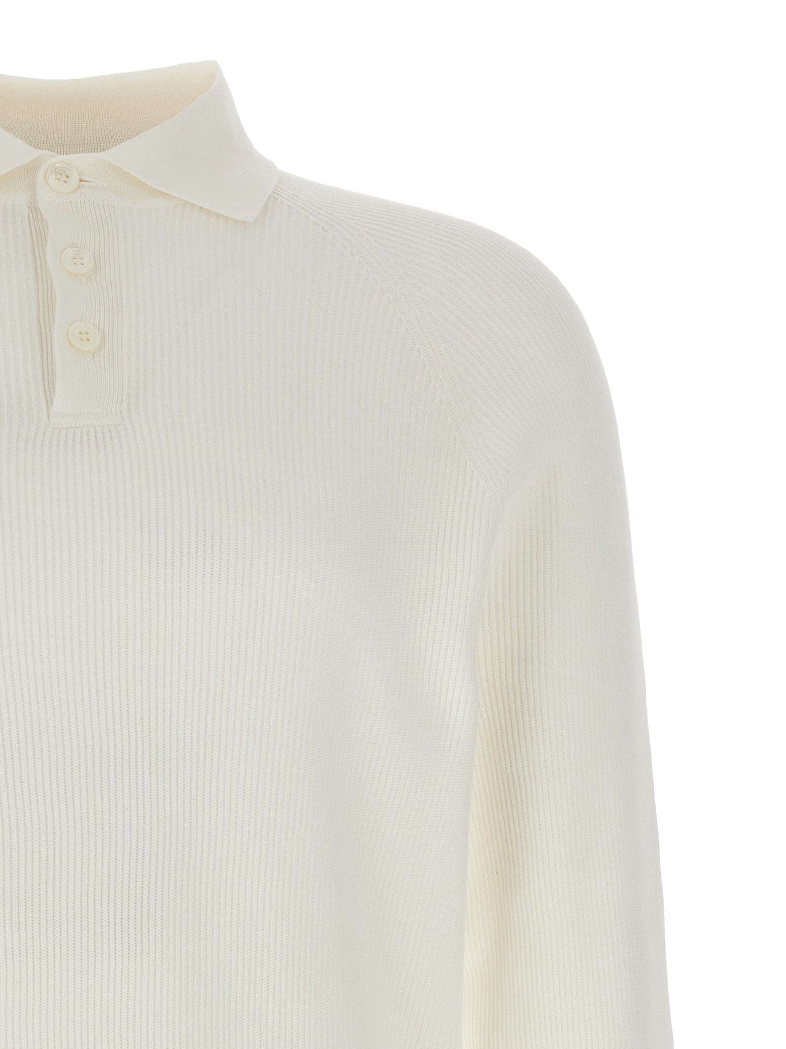 BRUNELLO CUCINELLI - BRUNELLO CUCINELLI - Ribbed polo shirt - Men’s Tops