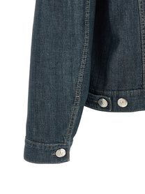 BRUNELLO CUCINELLI - BRUNELLO CUCINELLI - Leather collar denim jacket - Men’s Outerwear