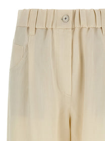 BRUNELLO CUCINELLI - BRUNELLO CUCINELLI - Linen trousers - Women’s Pants