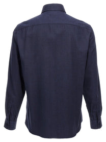 BRUNELLO CUCINELLI - BRUNELLO CUCINELLI - Herringbone shirt - Men’s Tops