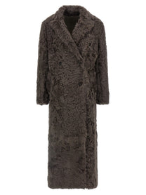 BRUNELLO CUCINELLI - BRUNELLO CUCINELLI - Wavy shearling coat - Women’s Outerwear