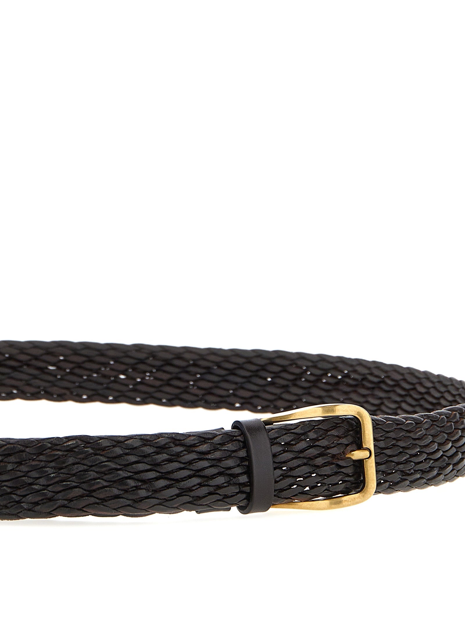 BRUNELLO CUCINELLI - BRUNELLO CUCINELLI - Braided leather belt - Men’s Accessories