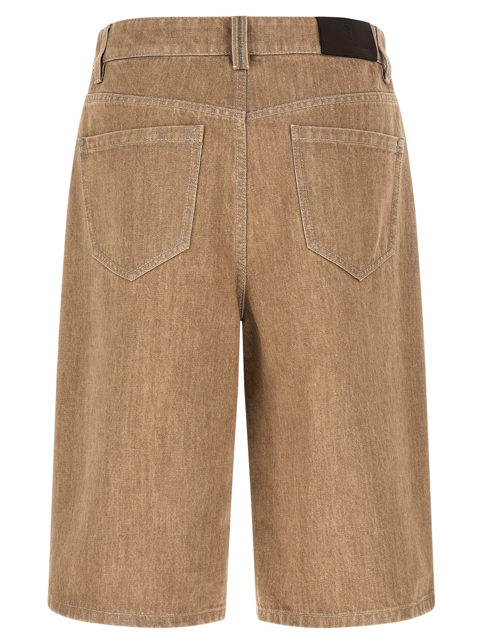 BRUNELLO CUCINELLI - BRUNELLO CUCINELLI - Lamé denim bermuda shorts - Women’s Clothing