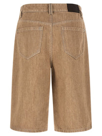 BRUNELLO CUCINELLI - BRUNELLO CUCINELLI - Lamé denim bermuda shorts - Women’s Clothing