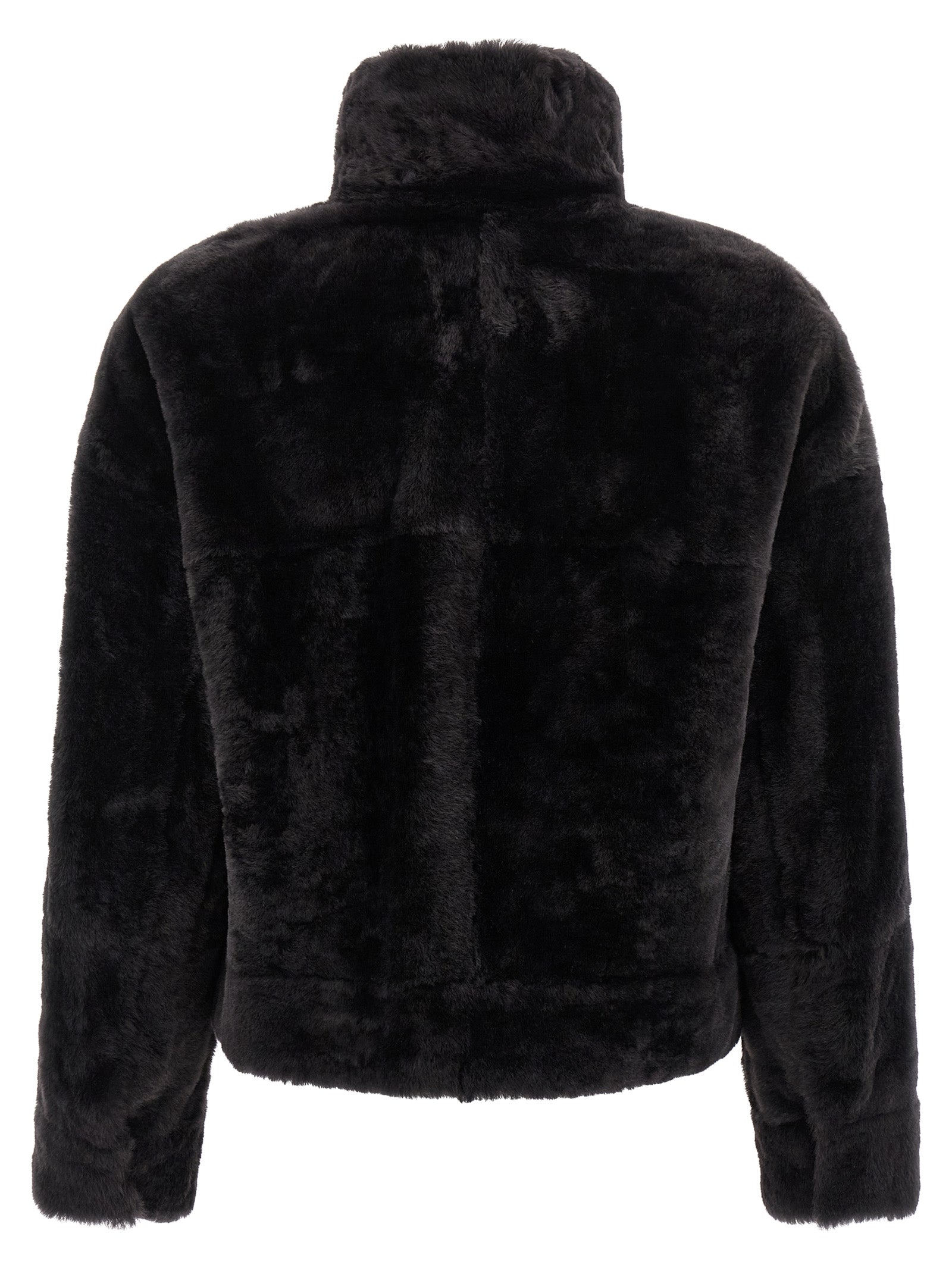 BRUNELLO CUCINELLI - BRUNELLO CUCINELLI - ’Shiny Zipper Pull’ shearling jacket - Women’s Outerwear