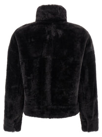 BRUNELLO CUCINELLI - BRUNELLO CUCINELLI - ’Shiny Zipper Pull’ shearling jacket - Women’s Outerwear