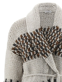 BRUNELLO CUCINELLI - BRUNELLO CUCINELLI - ’OPERA Prince of Wales’ cardigan - Women’s Knitwear