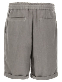 BRUNELLO CUCINELLI - BRUNELLO CUCINELLI - Linen bermuda shorts - Men’s Clothing