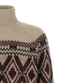 BRUNELLO CUCINELLI - BRUNELLO CUCINELLI - ’Geometric Jacquard’ sweater - Men’s Knitwear