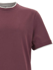 BRUNELLO CUCINELLI - BRUNELLO CUCINELLI - Double layer t-shirt - Men’s Tops