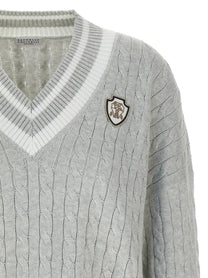BRUNELLO CUCINELLI - BRUNELLO CUCINELLI - Cotton cable knit sweater - Women’s Knitwear