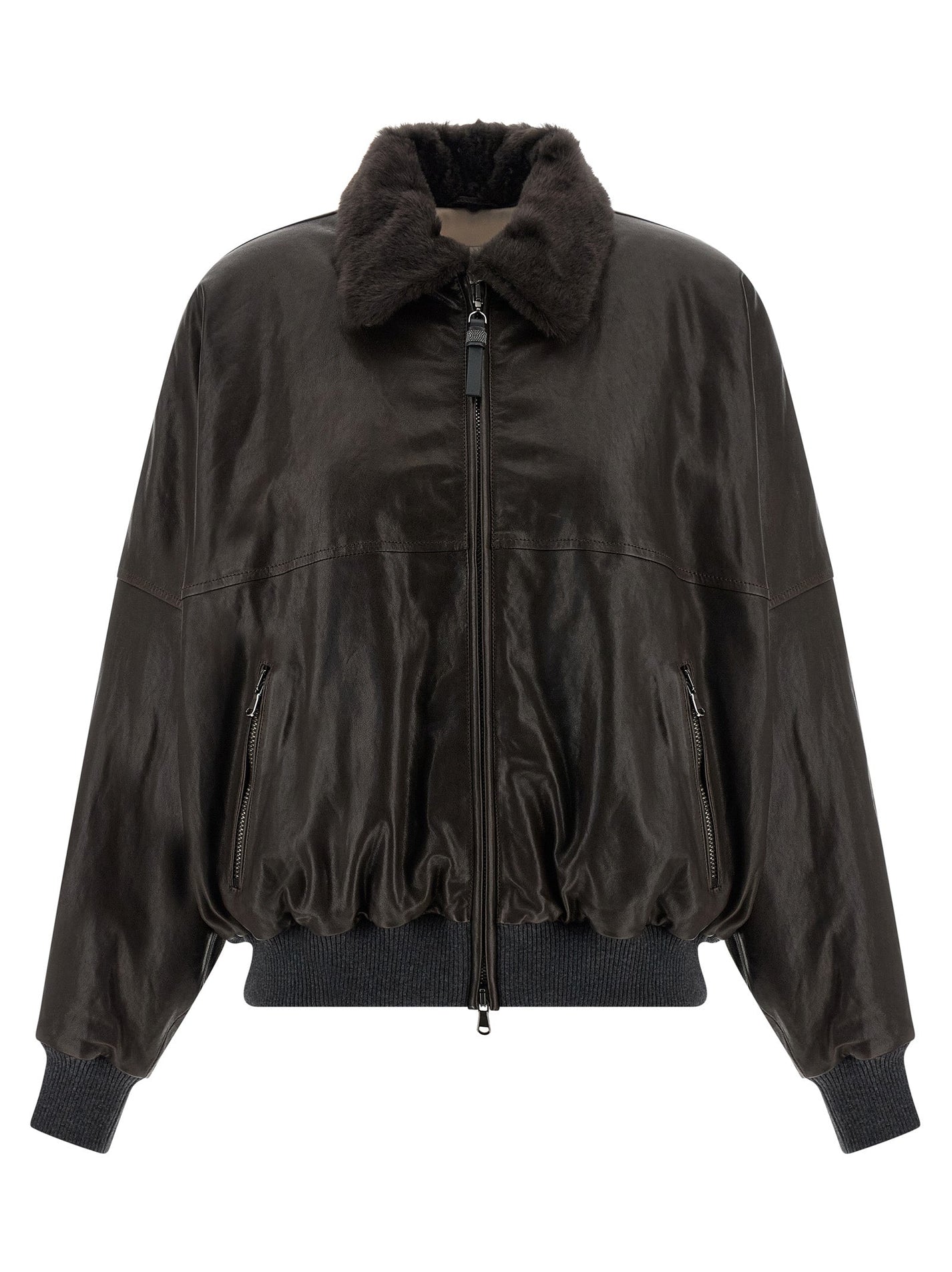 BRUNELLO CUCINELLI - BRUNELLO CUCINELLI - ’Aviator’ bomber jacket - Women’s Outerwear