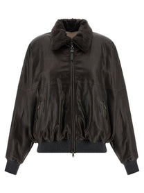BRUNELLO CUCINELLI - BRUNELLO CUCINELLI - ’Aviator’ bomber jacket - Women’s Outerwear