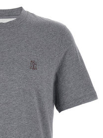 BRUNELLO CUCINELLI - BRUNELLO CUCINELLI - Logo print T-shirt - Men’s Tops