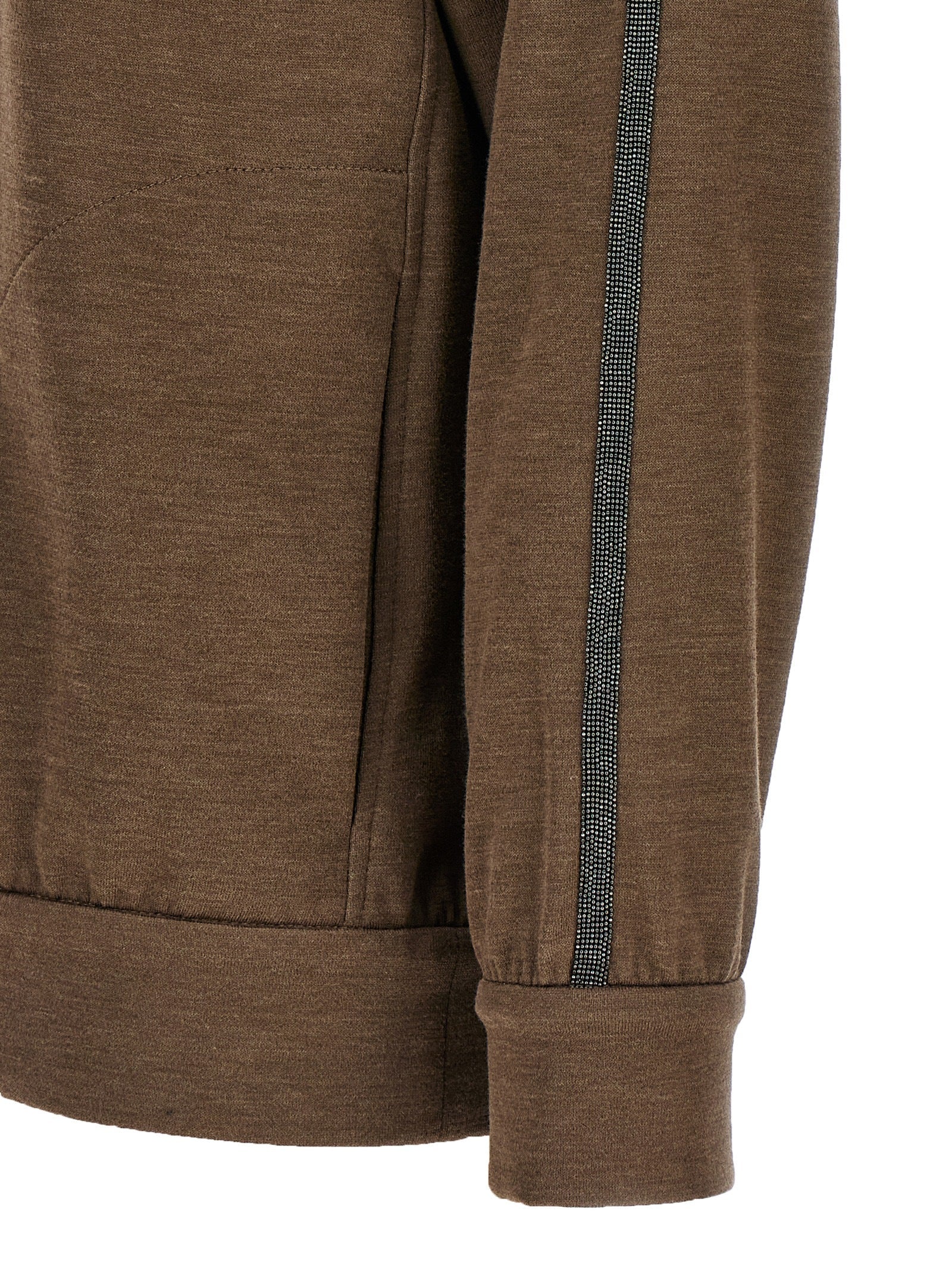 BRUNELLO CUCINELLI - BRUNELLO CUCINELLI - ’Shiny Trims’ hoodie - Women’s Sweatshirts