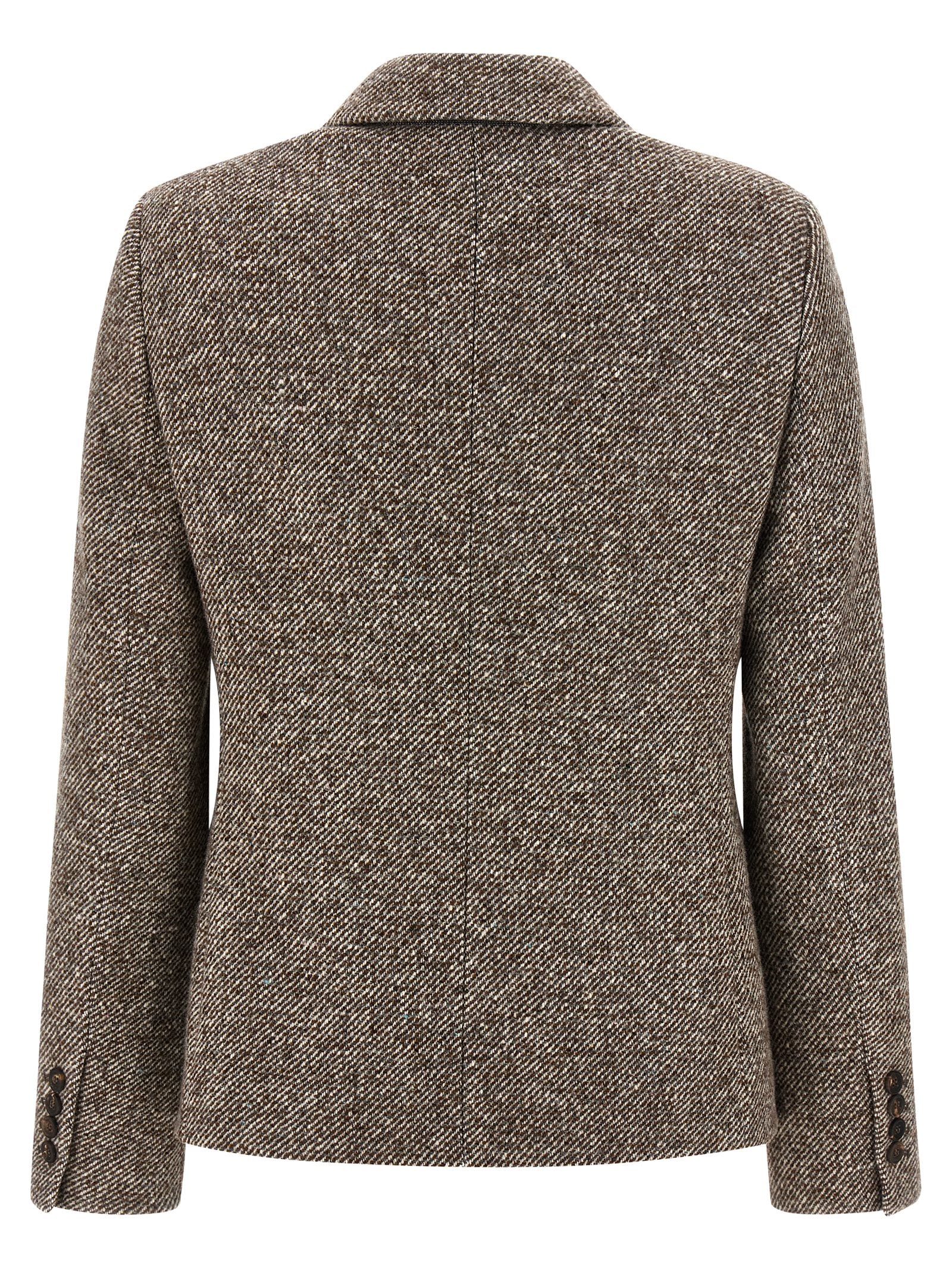 BRUNELLO CUCINELLI - BRUNELLO CUCINELLI - Double-breasted silk blend blazer - Women’s Clothing