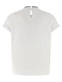 BRUNELLO CUCINELLI - BRUNELLO CUCINELLI - ‘Monile’ jersey T-shirt - Women’s Tops