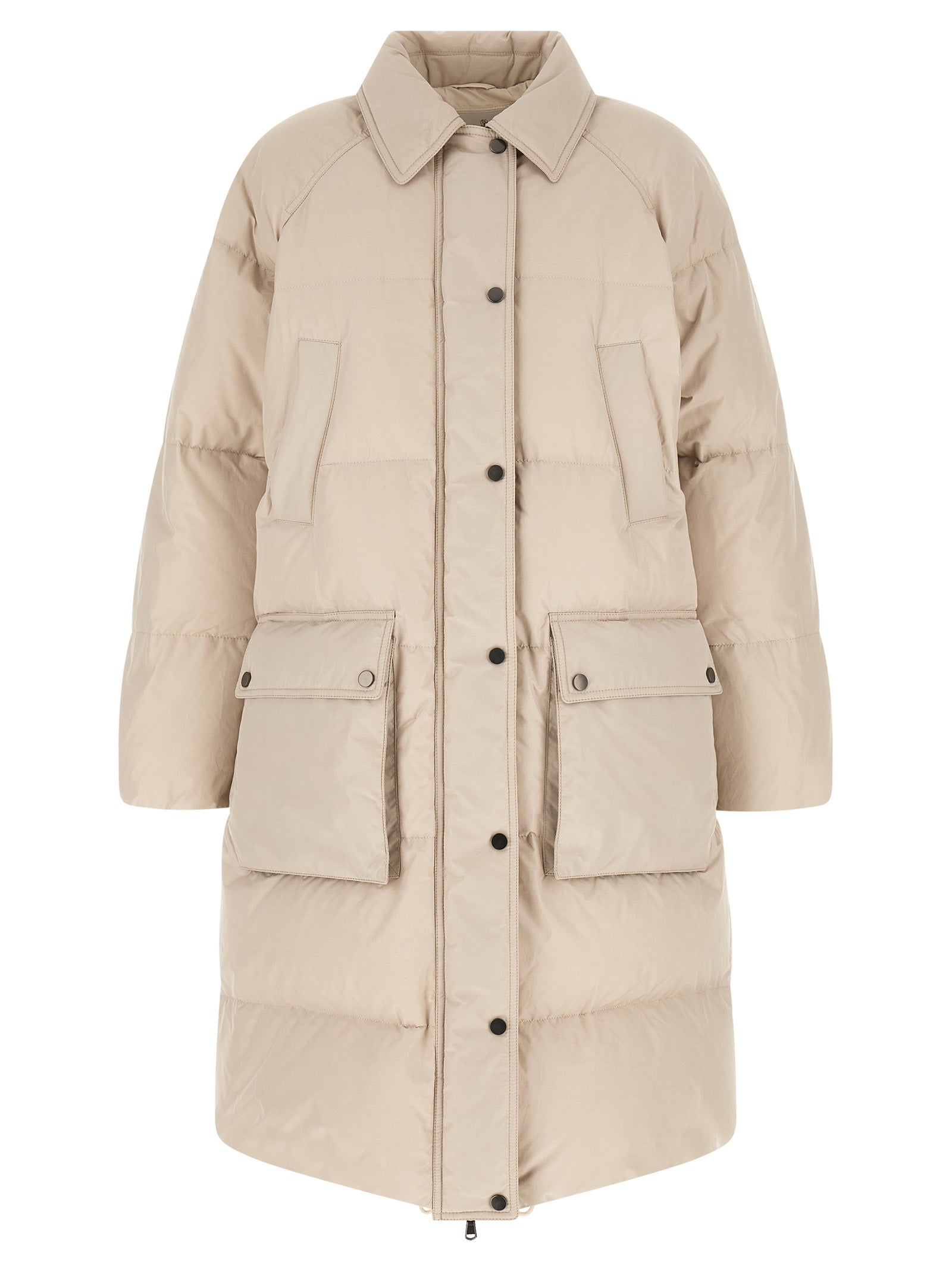 BRUNELLO CUCINELLI - BRUNELLO CUCINELLI - ’Shiny Zipper Pull’ down jacket - Women’s Outerwear