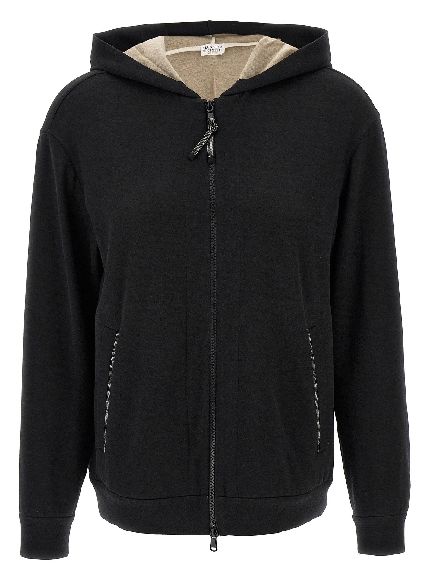 BRUNELLO CUCINELLI - BRUNELLO CUCINELLI - ’Precious Zipper Pull’ Hoodie. - Women’s Sweatshirts