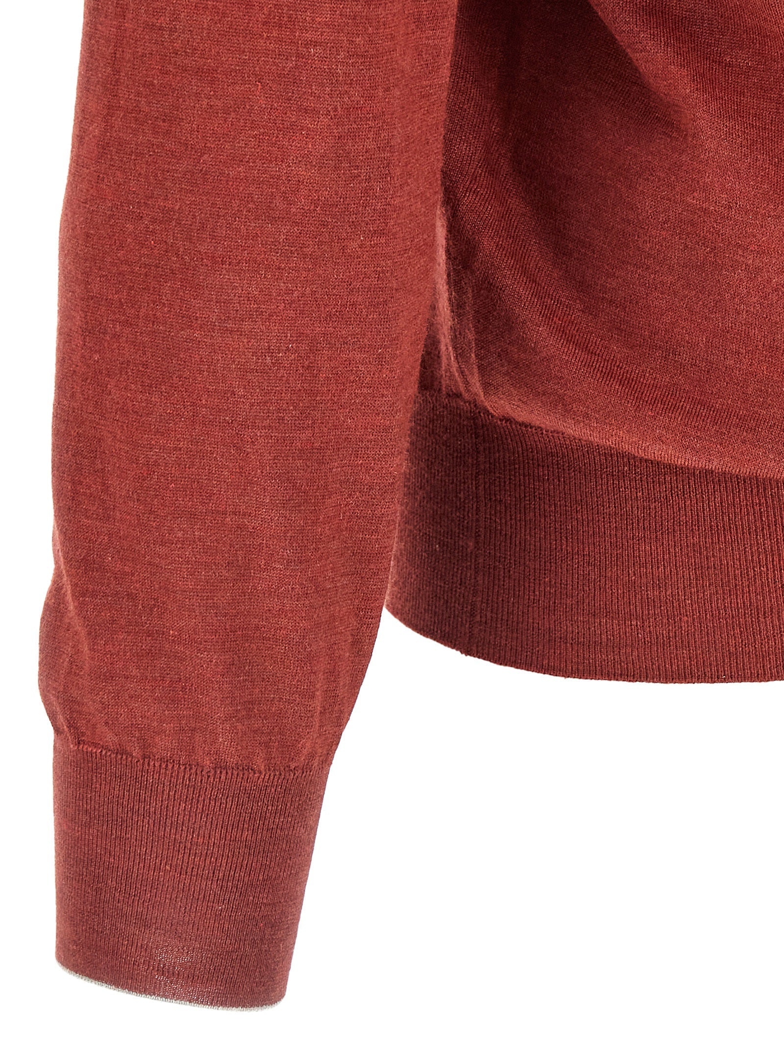 BRUNELLO CUCINELLI - BRUNELLO CUCINELLI - Shaved knit polo shirt - Men’s Tops