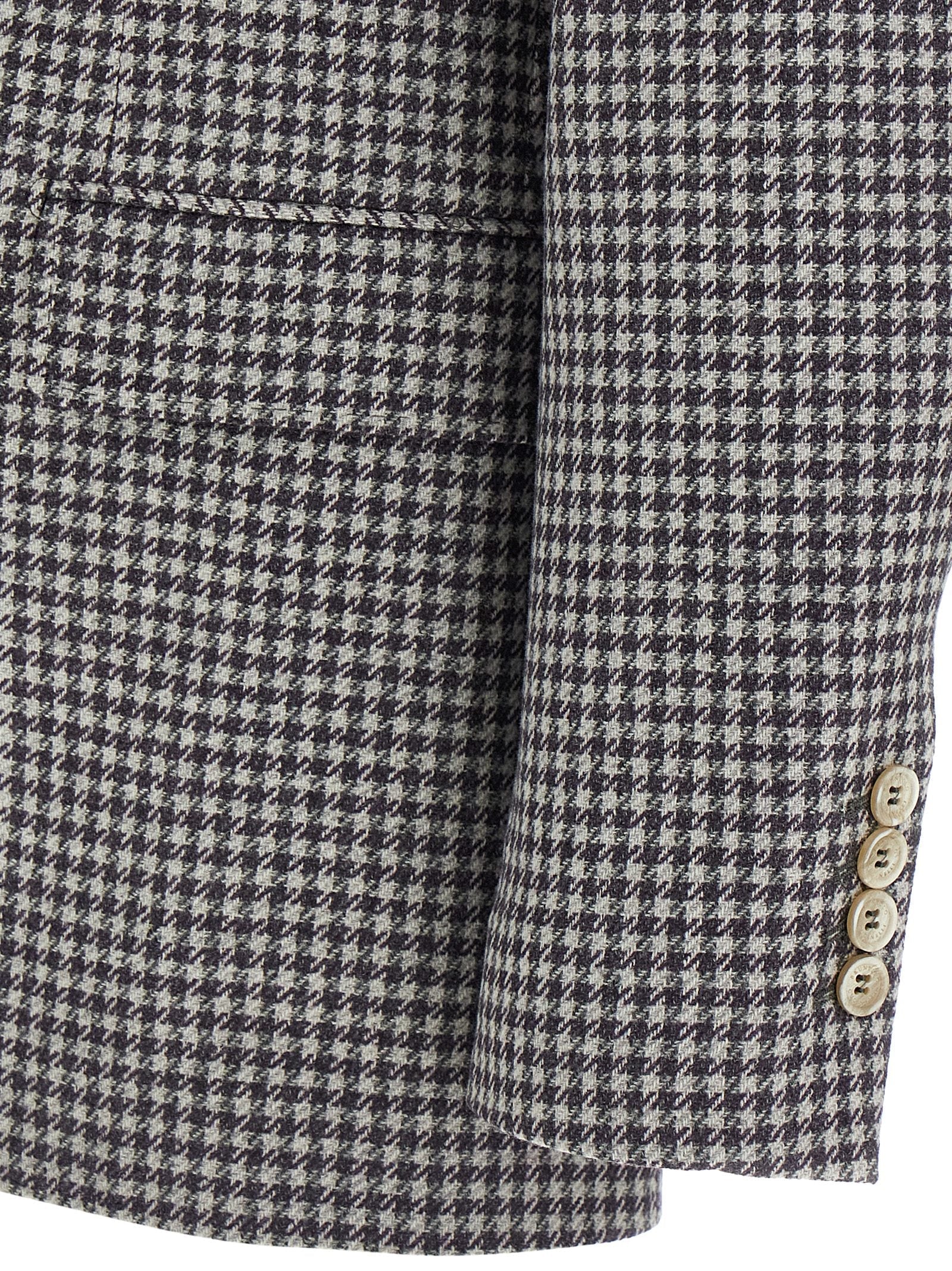 BRUNELLO CUCINELLI - BRUNELLO CUCINELLI - Houndstooth blazer - Men’s Clothing