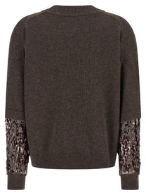 BRUNELLO CUCINELLI - BRUNELLO CUCINELLI - Sequin sleeve sweater - Women’s Knitwear