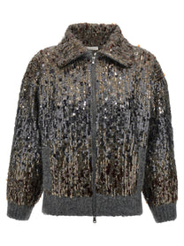 BRUNELLO CUCINELLI - BRUNELLO CUCINELLI - ’Dazzling Dégradé Embroidery’ cardigan - Women’s Knitwear