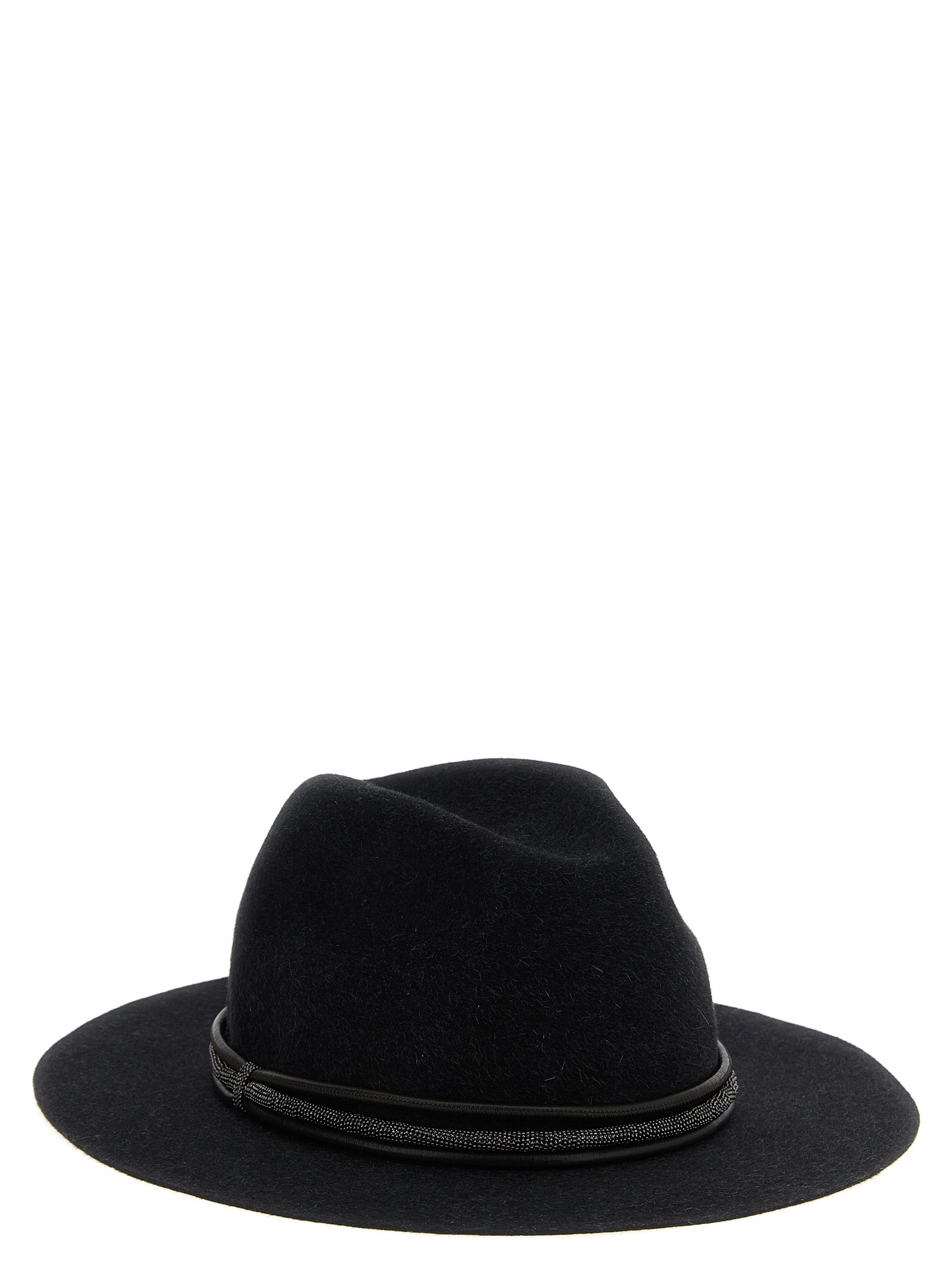 BRUNELLO CUCINELLI - BRUNELLO CUCINELLI - Jewel leather hat - Women’s Accessories