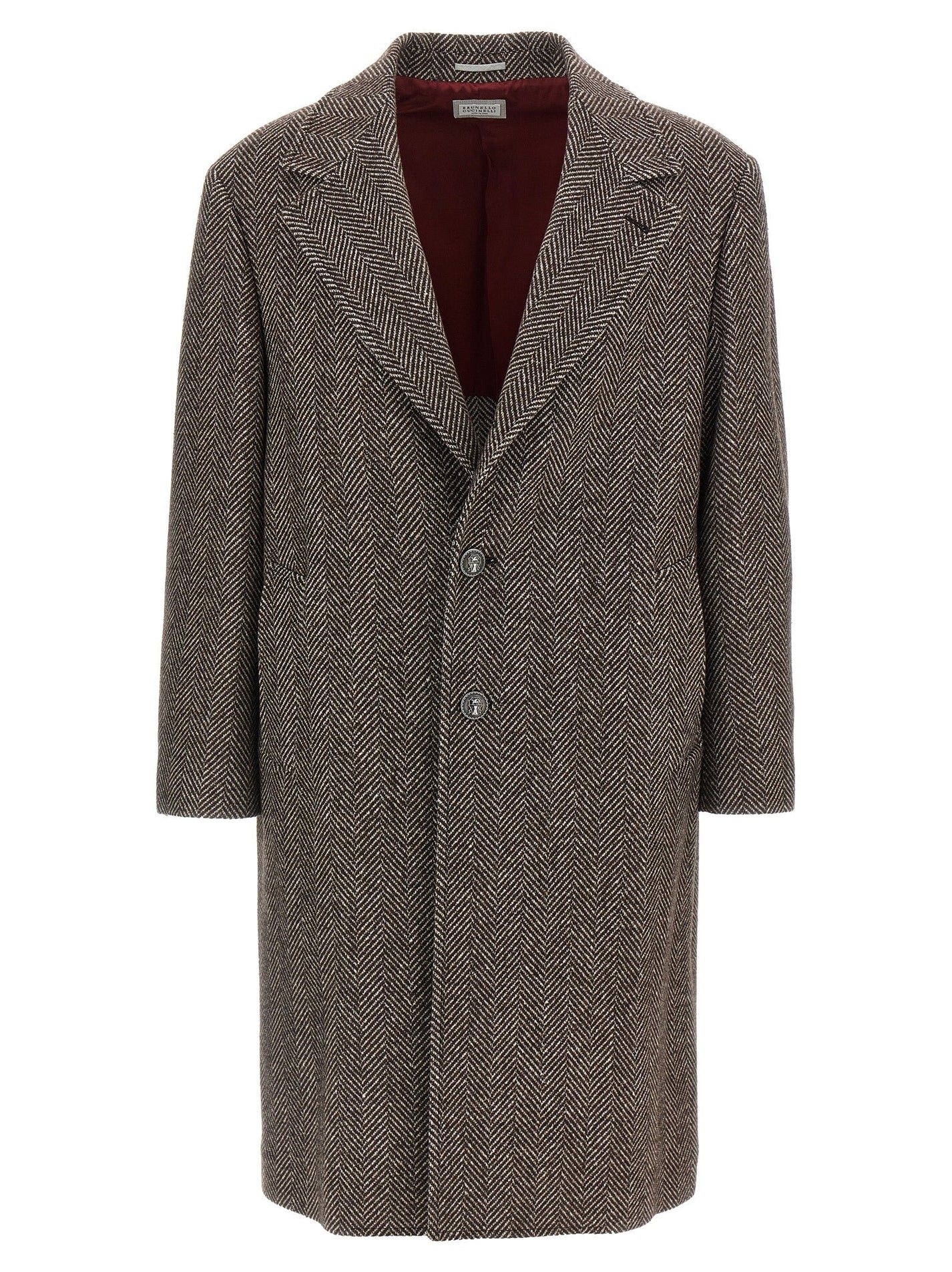BRUNELLO CUCINELLI - BRUNELLO CUCINELLI - Single-breasted cashmere coat - Men’s Outerwear
