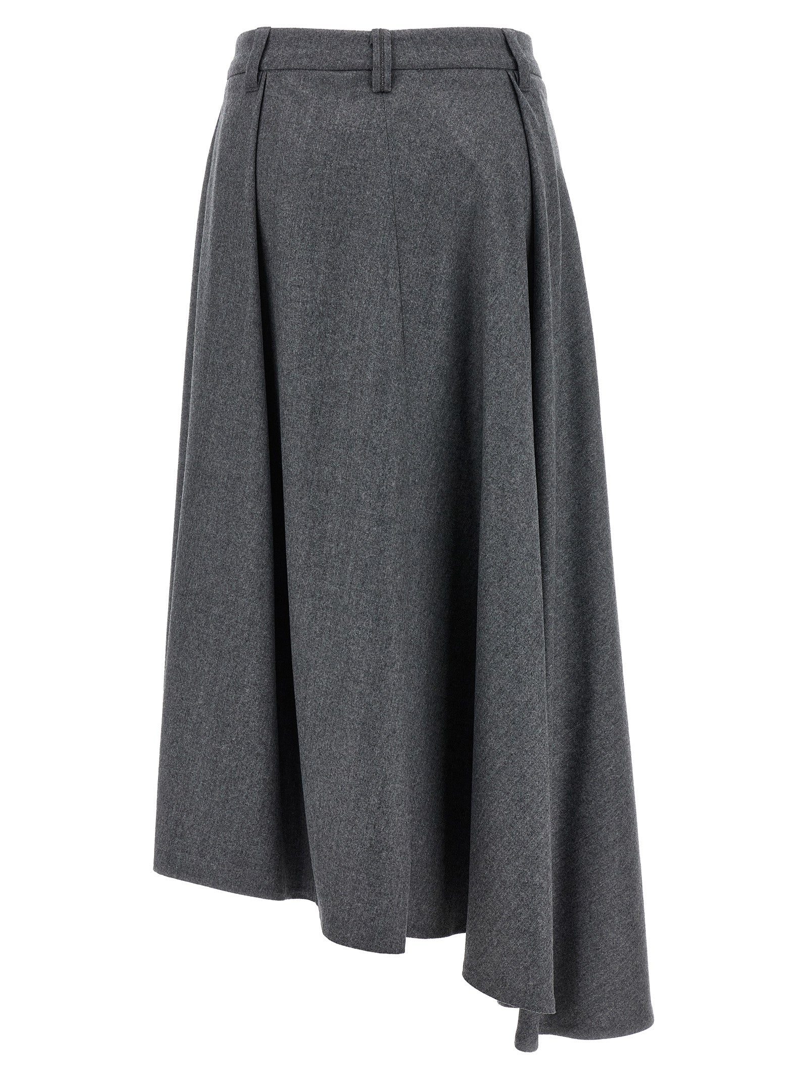 BRUNELLO CUCINELLI - BRUNELLO CUCINELLI - Asymmetrical wool skirt - Women’s Clothing